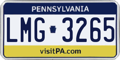 PA license plate LMG3265