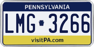 PA license plate LMG3266