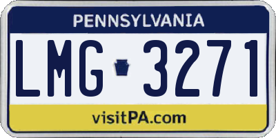 PA license plate LMG3271