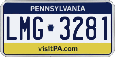 PA license plate LMG3281