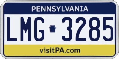 PA license plate LMG3285