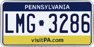 PA license plate LMG3286