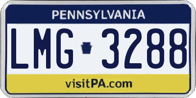 PA license plate LMG3288