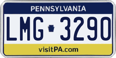 PA license plate LMG3290