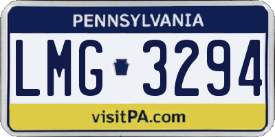 PA license plate LMG3294
