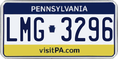 PA license plate LMG3296