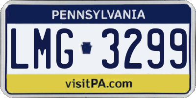 PA license plate LMG3299