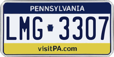 PA license plate LMG3307