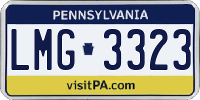PA license plate LMG3323