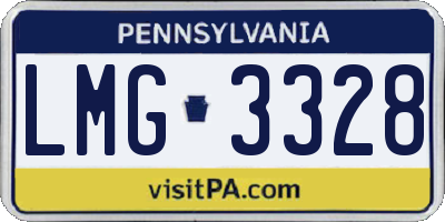 PA license plate LMG3328