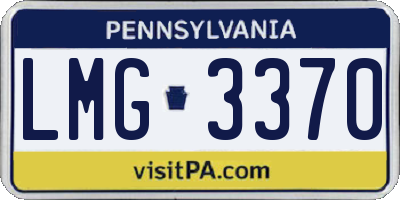 PA license plate LMG3370