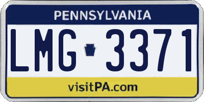PA license plate LMG3371
