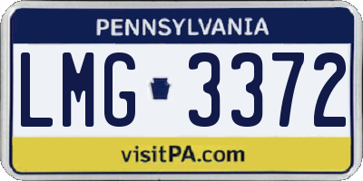 PA license plate LMG3372