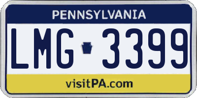 PA license plate LMG3399