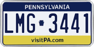 PA license plate LMG3441
