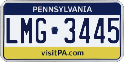 PA license plate LMG3445