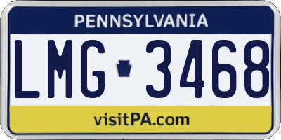 PA license plate LMG3468
