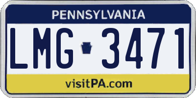 PA license plate LMG3471