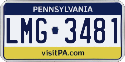 PA license plate LMG3481