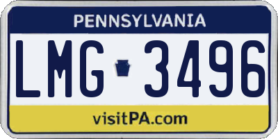 PA license plate LMG3496