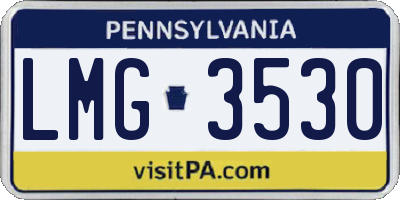 PA license plate LMG3530