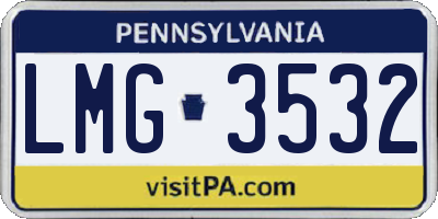 PA license plate LMG3532