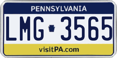 PA license plate LMG3565
