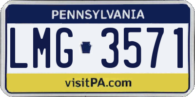 PA license plate LMG3571