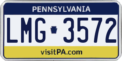 PA license plate LMG3572