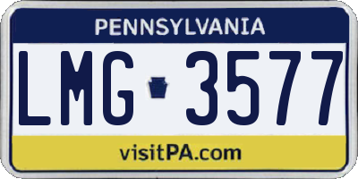 PA license plate LMG3577