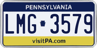 PA license plate LMG3579