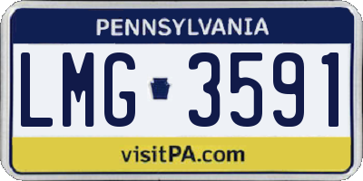 PA license plate LMG3591