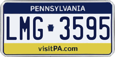 PA license plate LMG3595