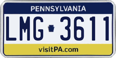 PA license plate LMG3611