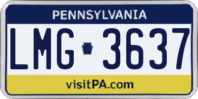 PA license plate LMG3637