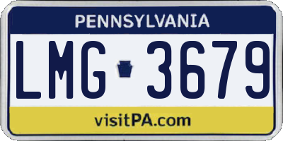 PA license plate LMG3679