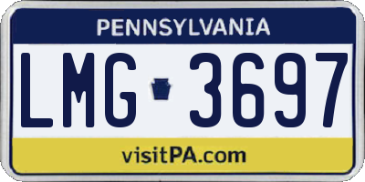 PA license plate LMG3697