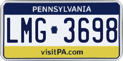 PA license plate LMG3698