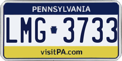 PA license plate LMG3733