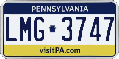 PA license plate LMG3747