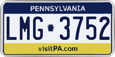 PA license plate LMG3752