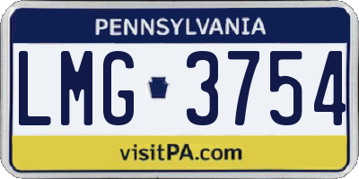 PA license plate LMG3754