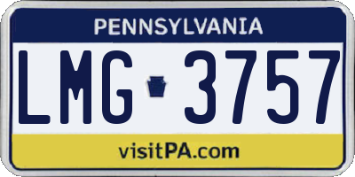 PA license plate LMG3757