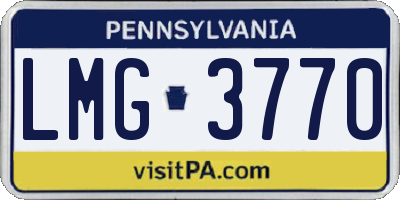 PA license plate LMG3770