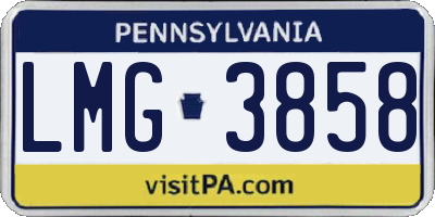 PA license plate LMG3858