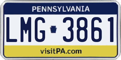 PA license plate LMG3861