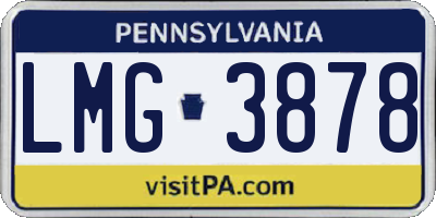 PA license plate LMG3878