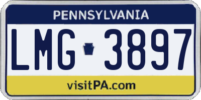 PA license plate LMG3897