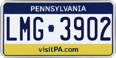 PA license plate LMG3902