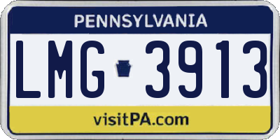 PA license plate LMG3913